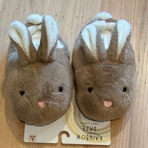 NWT Rainbow Daze Tan Bunny Slippers - W9/10